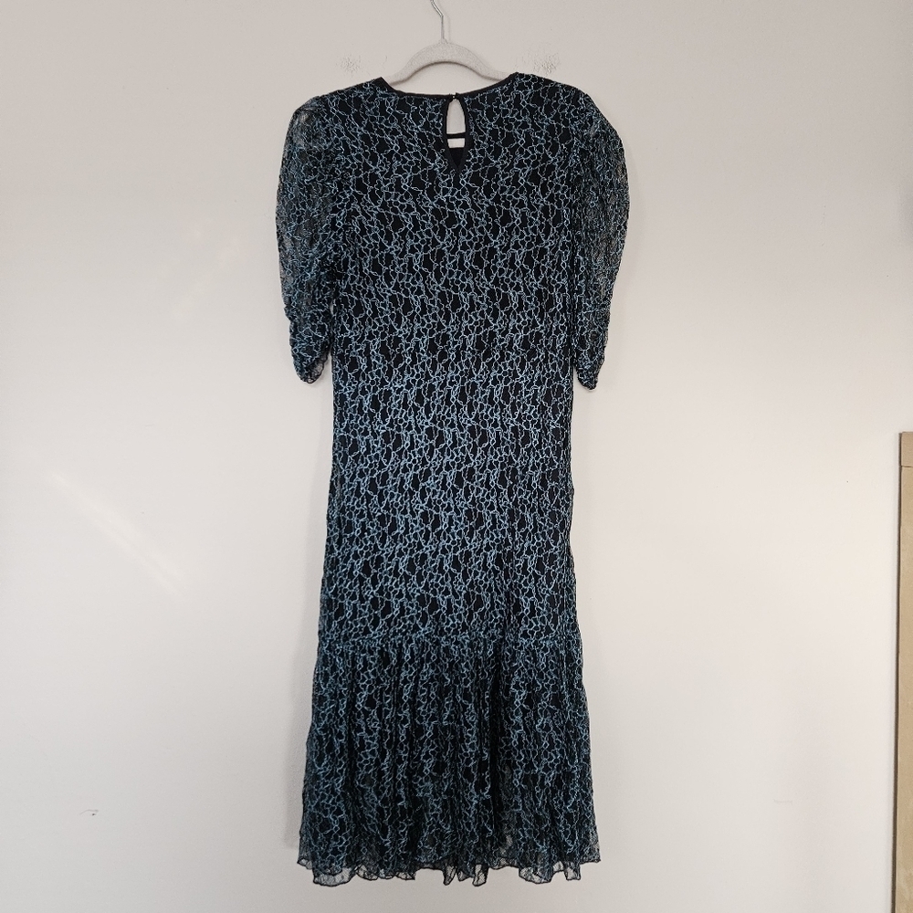 NWT See by Chloe Floral Mesh Midi Lace Blue dress size 42/ 12 - Picture 12 of 12